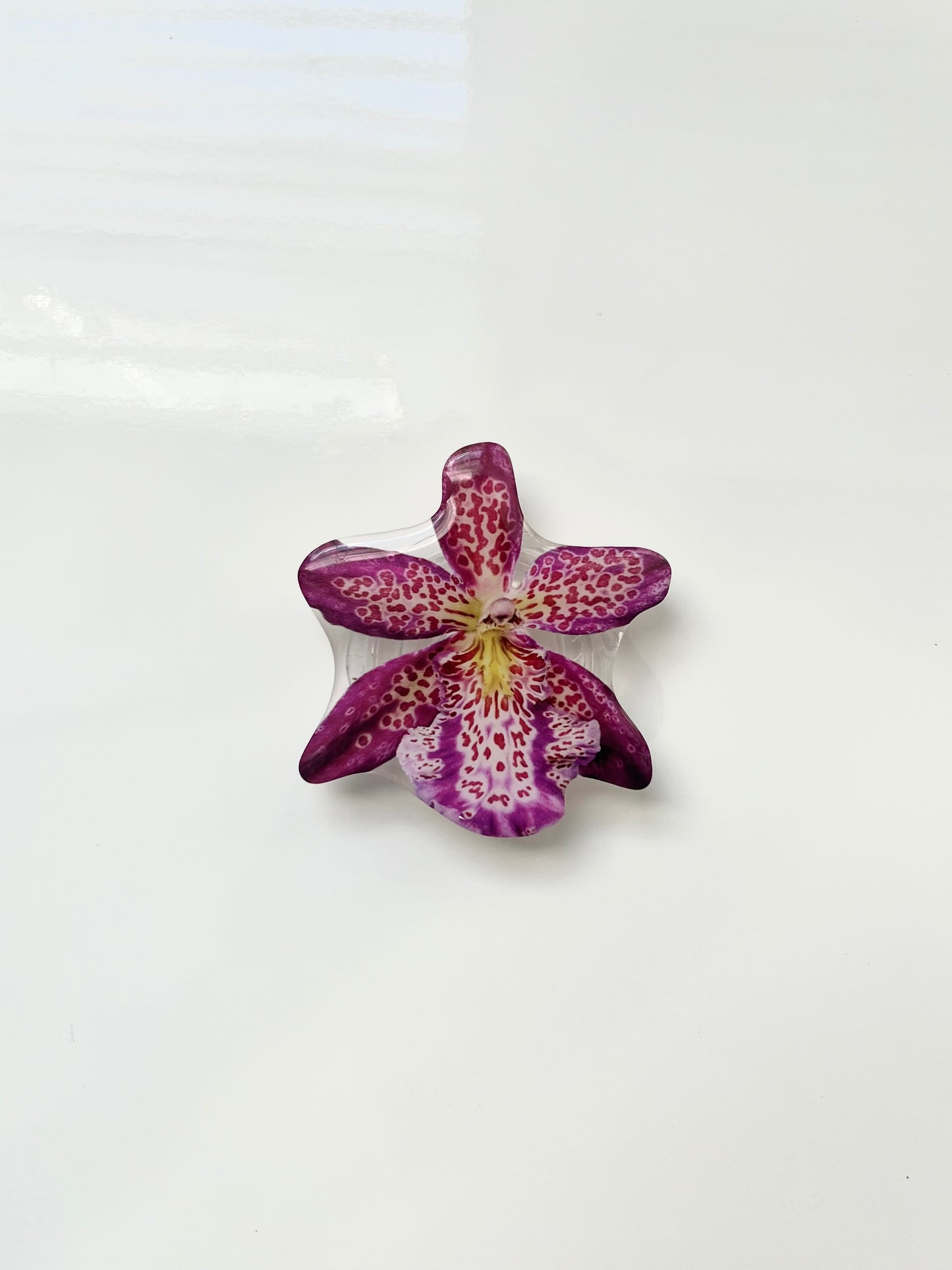 Purple orchid phone grip