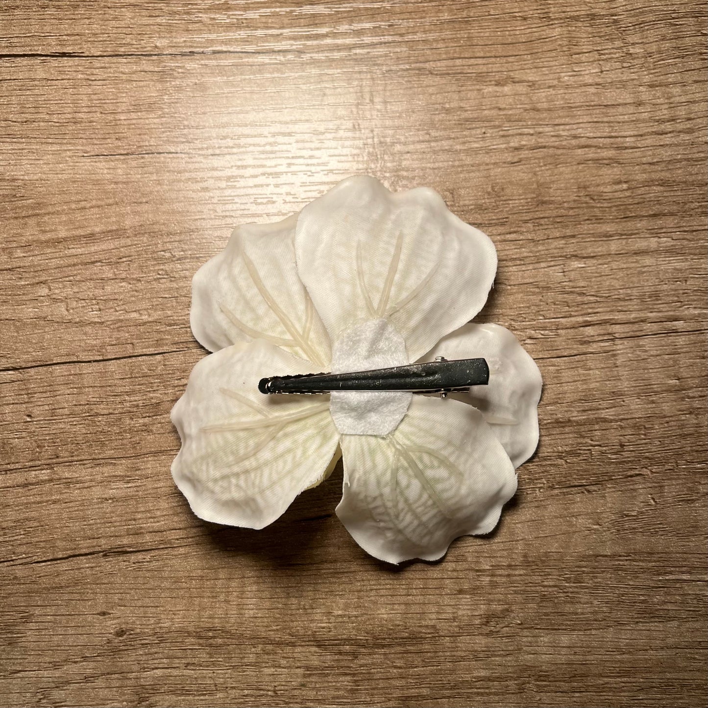 White orchid hair clip