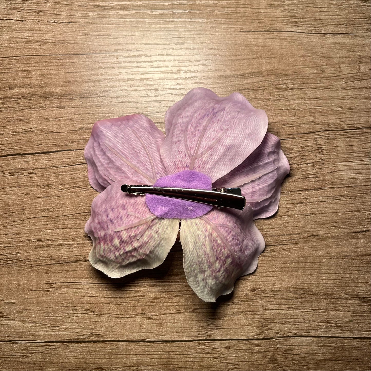 Lavender orchid hair clip