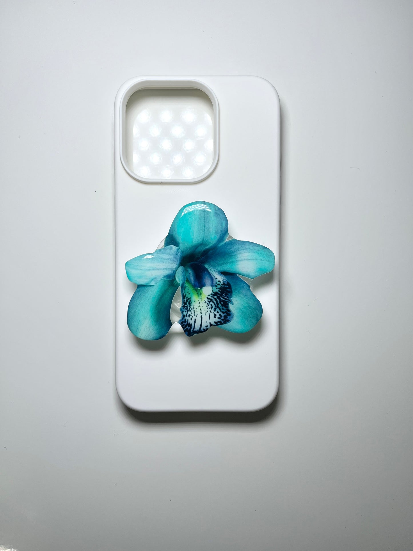 Blue orchid phone grip