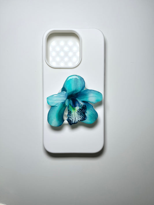 Blue orchid phone grip